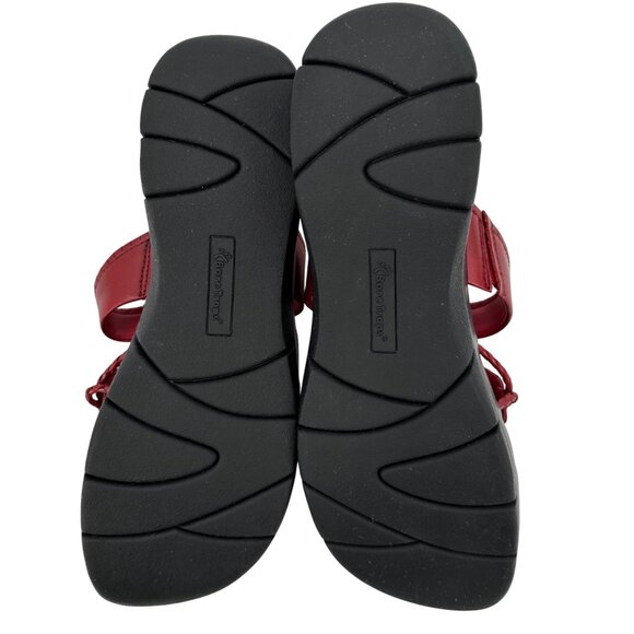 Baretraps Womens Olinda Red Leather Wedge Sandals Size 10M - Picture 9 of 12